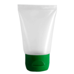Tubo de plástico de 30 ml con tapón verde