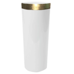 Copo Long Drink 350ml Branco com Borda Dourada