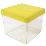 Acrylic Case 5x5cm with Yellow Lid