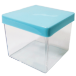 Estuche acrílico 5x5cm con tapa Azul bebé