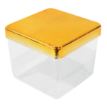 5x5cm Acrylic Case with Gold Metalized Lid