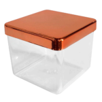 5x5cm Acrylic Case with Rose Metallic Lid