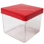 Acrylic Case 5x5cm with Red Lid