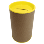 Cofrinho de Papel Amarelo
