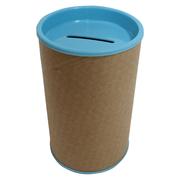 Cofrinho de Papel Azul Bebê