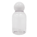 Frasco cilíndrico de 30 ml con tapa con puntos blancos