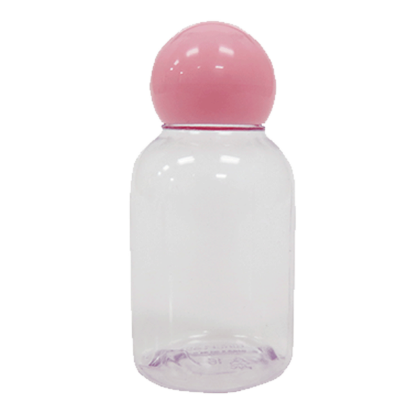 Frasco Cilíndrico 30ml com Tampa Bolinha Rosa Bebê