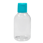 Frasco cilíndrico de 30 ml con tapa abatible Azul bebé