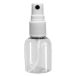 Botella cilíndrica 30ml con tapón Spray Blanco