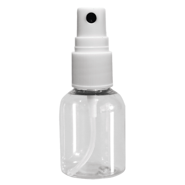 Frasco Cilíndrico 30ml com Tampa Spray Branca