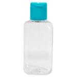 Frasco Quadrado 42ml com Tampa Flip Top Azul Bebê