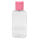 Frasco Quadrado 42ml com Tampa Flip Top Rosa Bebê