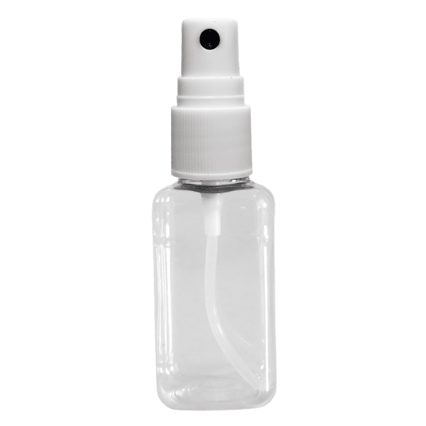 Frasco Quadrado 42ml com Tampa Spray Branca