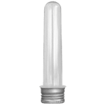 Tubete Grande Cristal com Tampa R-28 Alumínio Prata