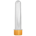 Tubete Grande Cristal com Tampa R-28 Plástica Dourada