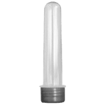 Tubete Grande Cristal com Tampa R-28 Plástica Prata