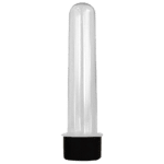 Tubete Grande Cristal com Tampa R-28 Plástica Preta