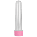 Tubete Grande Cristal com Tampa R-28 Plástica Rosa Bebê