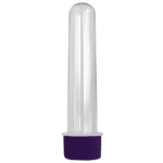 Tubete Grande Cristal com Tampa R-28 Plástica Roxa