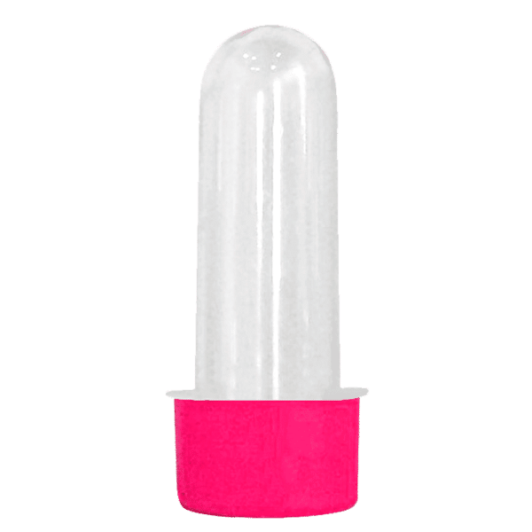 Tubete Pequeno com Tampa R-28 Plástica Pink