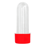 Tubete Pequeno com Tampa R-28 Plástica Vermelha