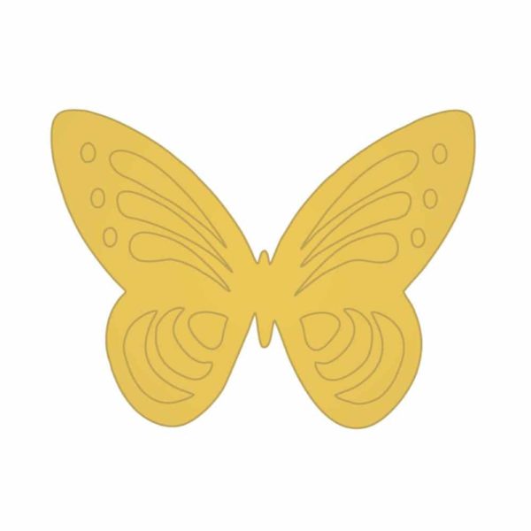 Aplique de mariposa dorada