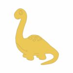 Aplique dorado de dinosaurio1