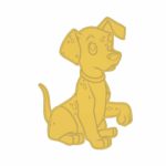 Aplique de oro para cachorros