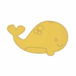 Ballena en aplique de oro