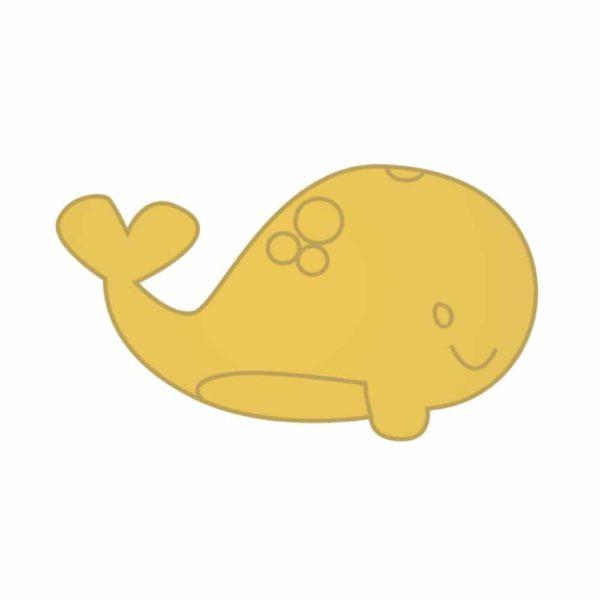 Ballena en aplique de oro