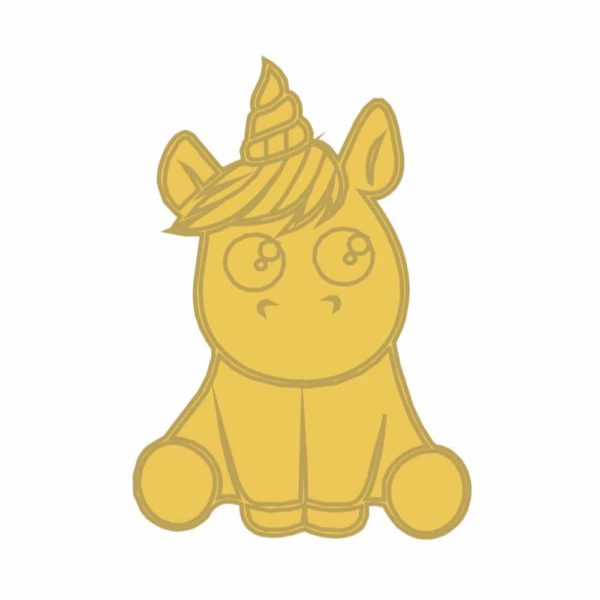 Chapado en oro de unicornio