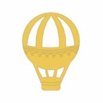 Aplique de globo dorado
