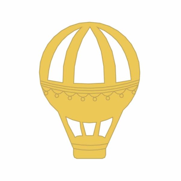 Aplique de globo dorado