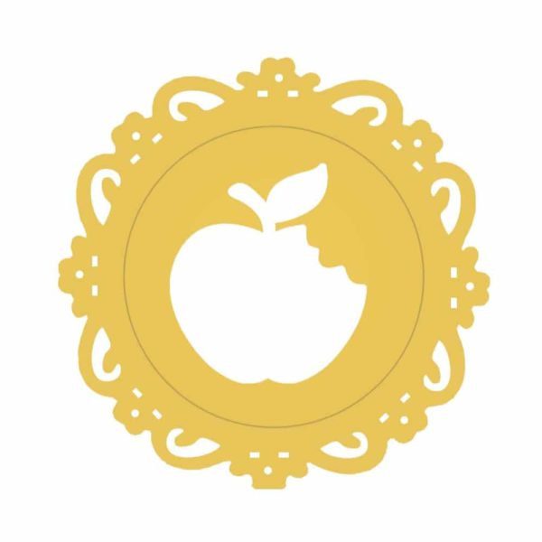Aplique Oro Espejo Manzana