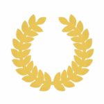 Aplique de la rama de la corona de oro