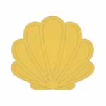 Aplique de concha dorada