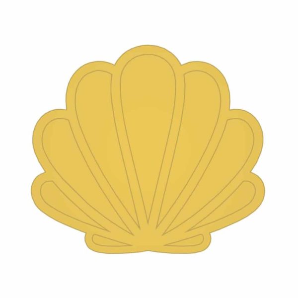 Aplique de concha dorada