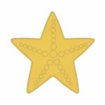 Aplique de estrella de mar dorada