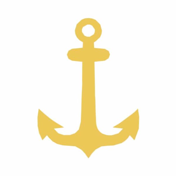 Ancla dorada de aplique