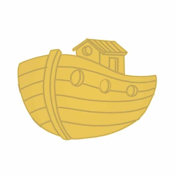 Arca de Noé en aplique de oro