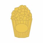 Aplique dorado de palomitas de maíz