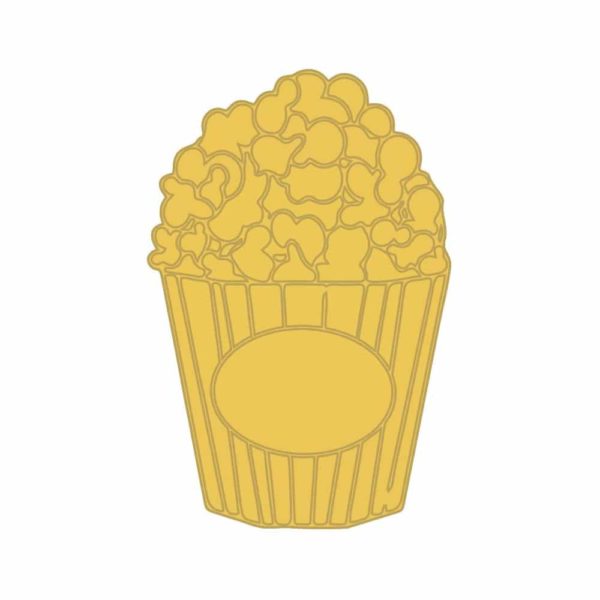 Aplique dorado de palomitas de maíz