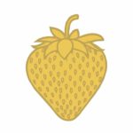 Aplique de oro de fresa