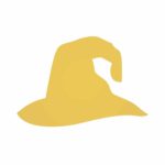 Sombreros de oro Aplique de sombrero de bruja
