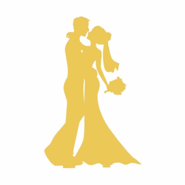 Aplique de boda dorado