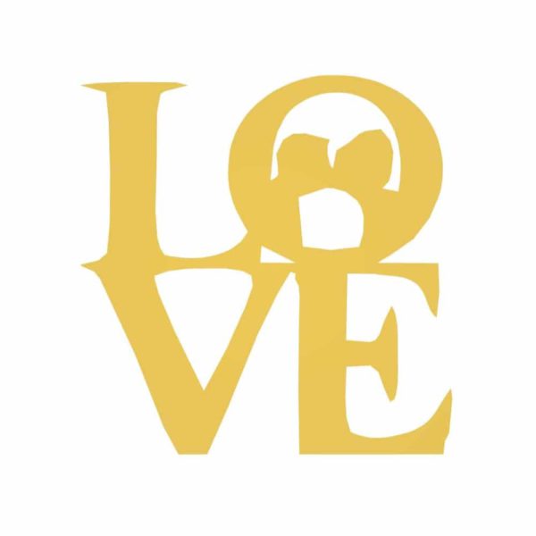 Aplique de oro del amor