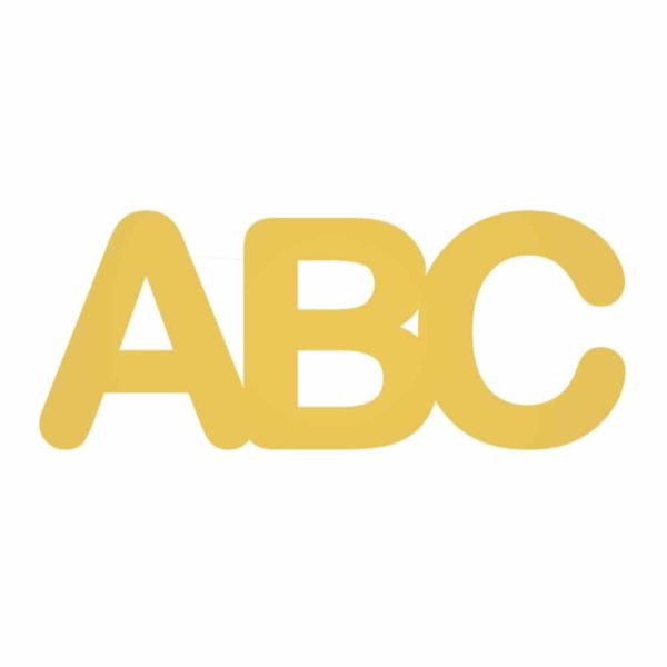 Aplique de oro ABC