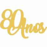 80 Años Aplique de Oro