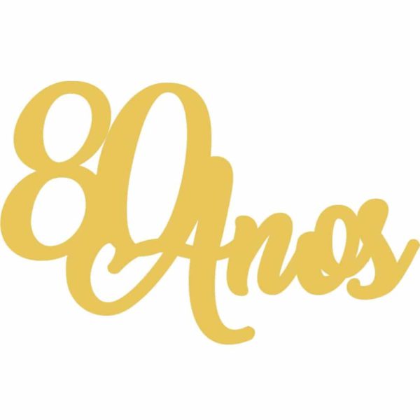 80 Años Aplique de Oro