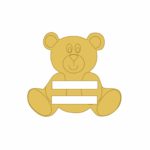 Applique Gold Passholder Bear